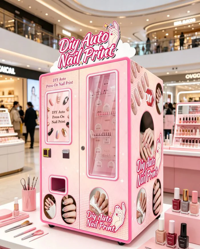¿Cuál es el potencial de ganancia de una máquina expendedora de arte de uñas?